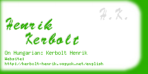 henrik kerbolt business card